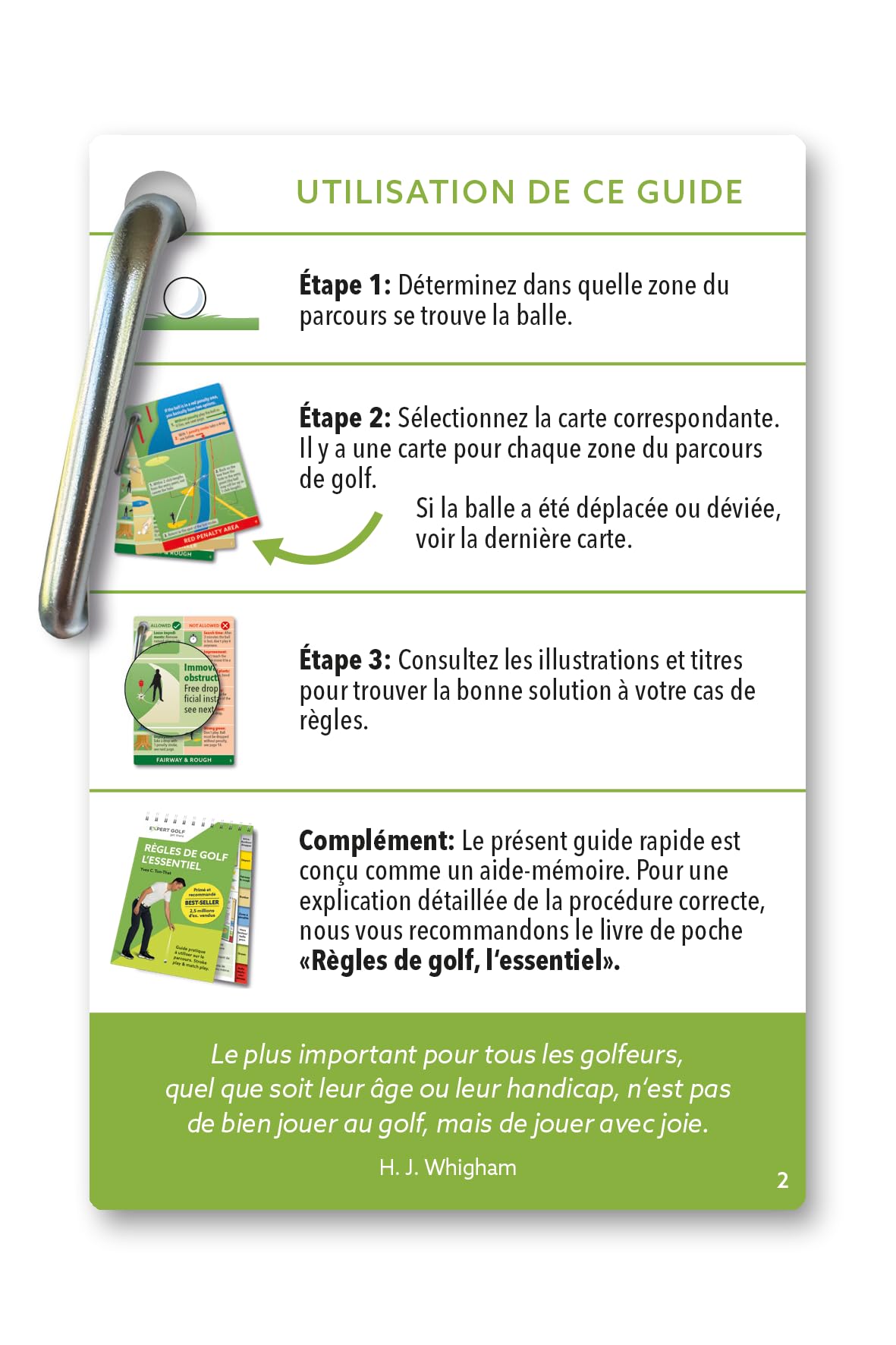 Règles de golf Express: Bag tag pratique pour votre sac de golf