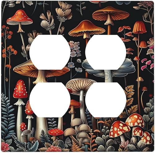 Miniatura 100 de Cubiertas de Interruptor de Luz de Palanca Simple con Diseño Abstracto de Sol Amanecer Retro, Placa Decorativa Arcoíris Atardecer de 1 Gang, Placa