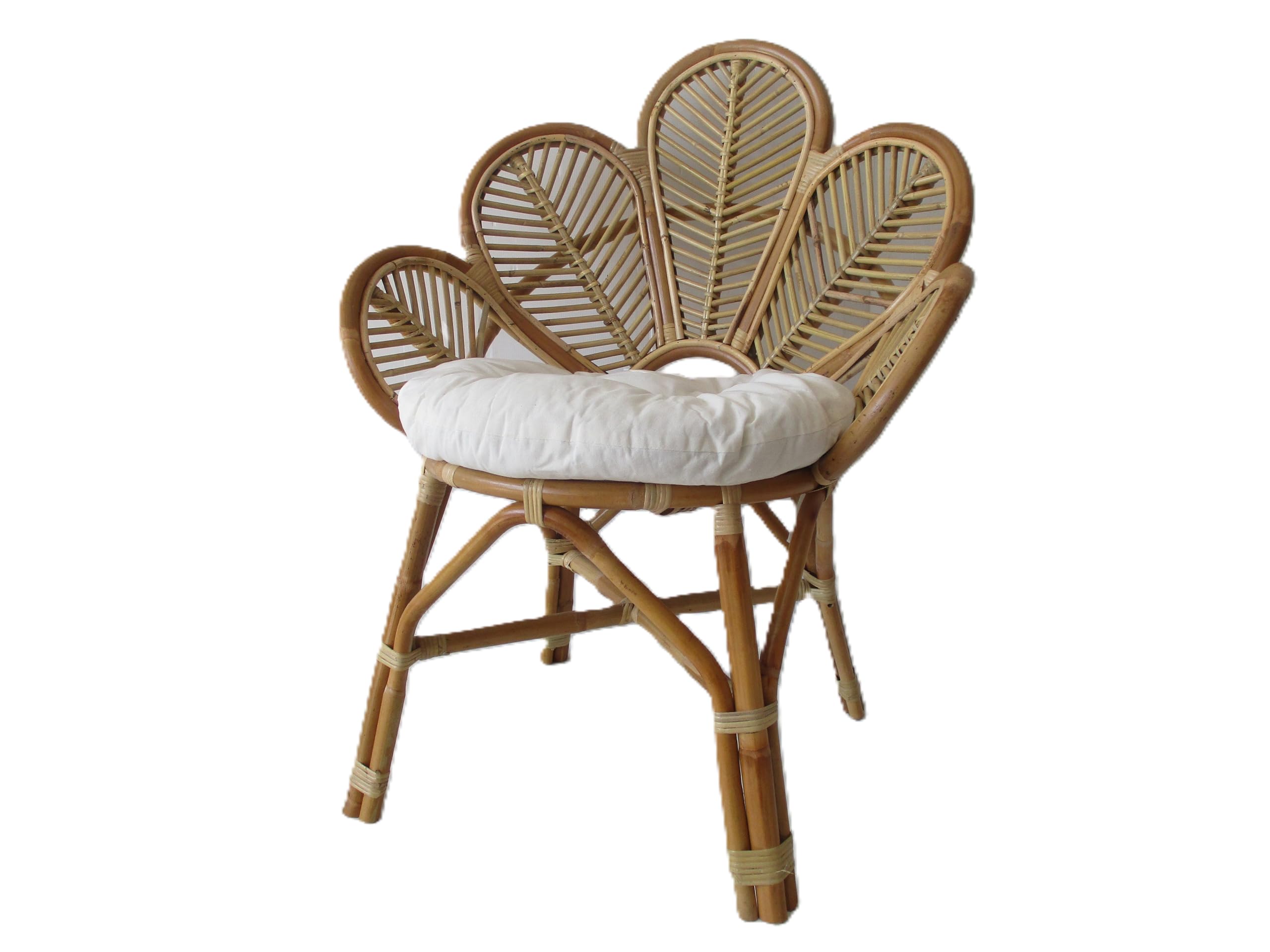 poltrona vimini rattan naturale adulti rattan 93 CM altezza per interno ed esterno con cuscino in omaggio