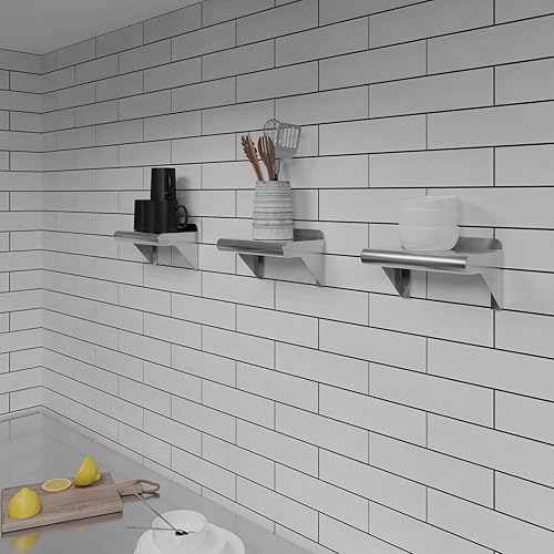 Miniatura 6 de AmGood Estante de montaje en pared de acero inoxidable de 6 pulg. x 10 in. ComercialHogar. Cocina, Restaurante, Garaje, Lavandería, Lavadero. NSF