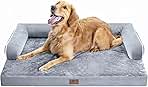 Large Dog Bed Orthopedic Washable - Beds Bolster - Medium XL XLarge Big Dogs - Memory Foam Couch Sofa - Waterproof with Removable Cover