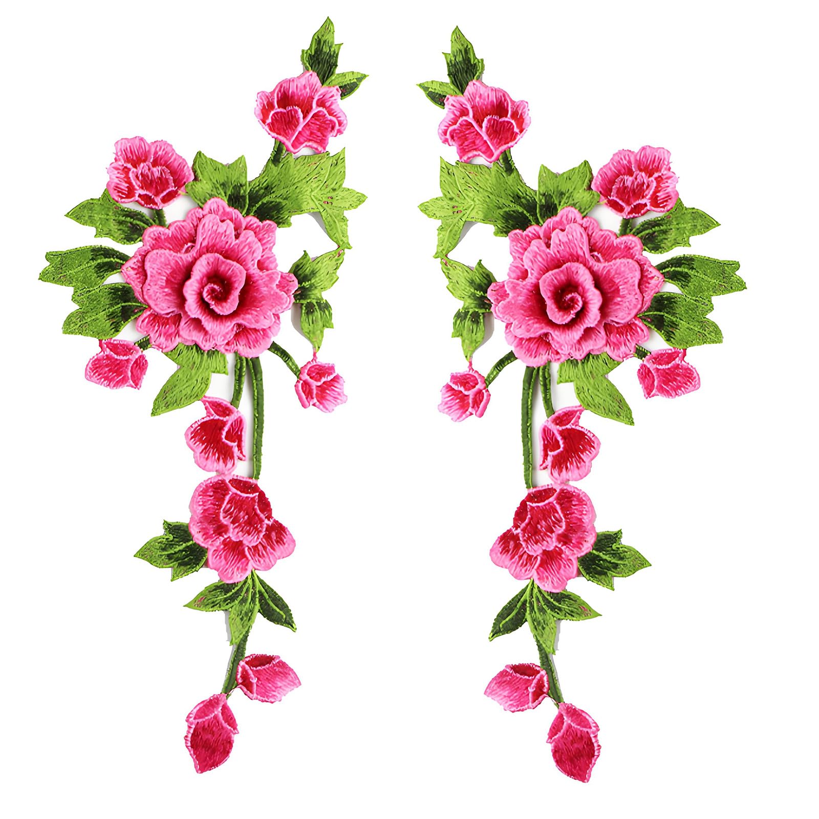 BWANGIAO Pair Of Embroidered Floral Applique Patching With Hollow Designs For Clothing And Accessories Hand Sewing