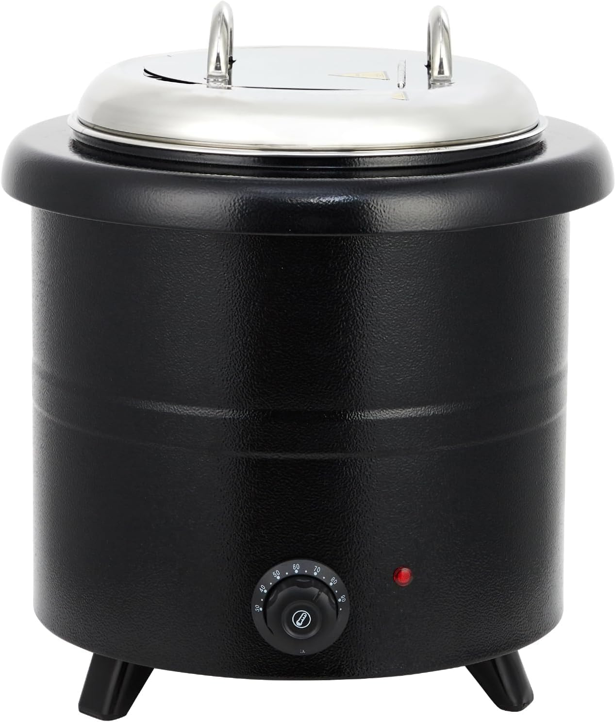 Commercial Electric Soup Kettle Warmer – 10L/11Qt Stainless Steel Pot with Removable Inner Pot – Hinged Lid & Anti-Scald Handle – Professional Food Warmer for Restaurant, Buffet & Catering