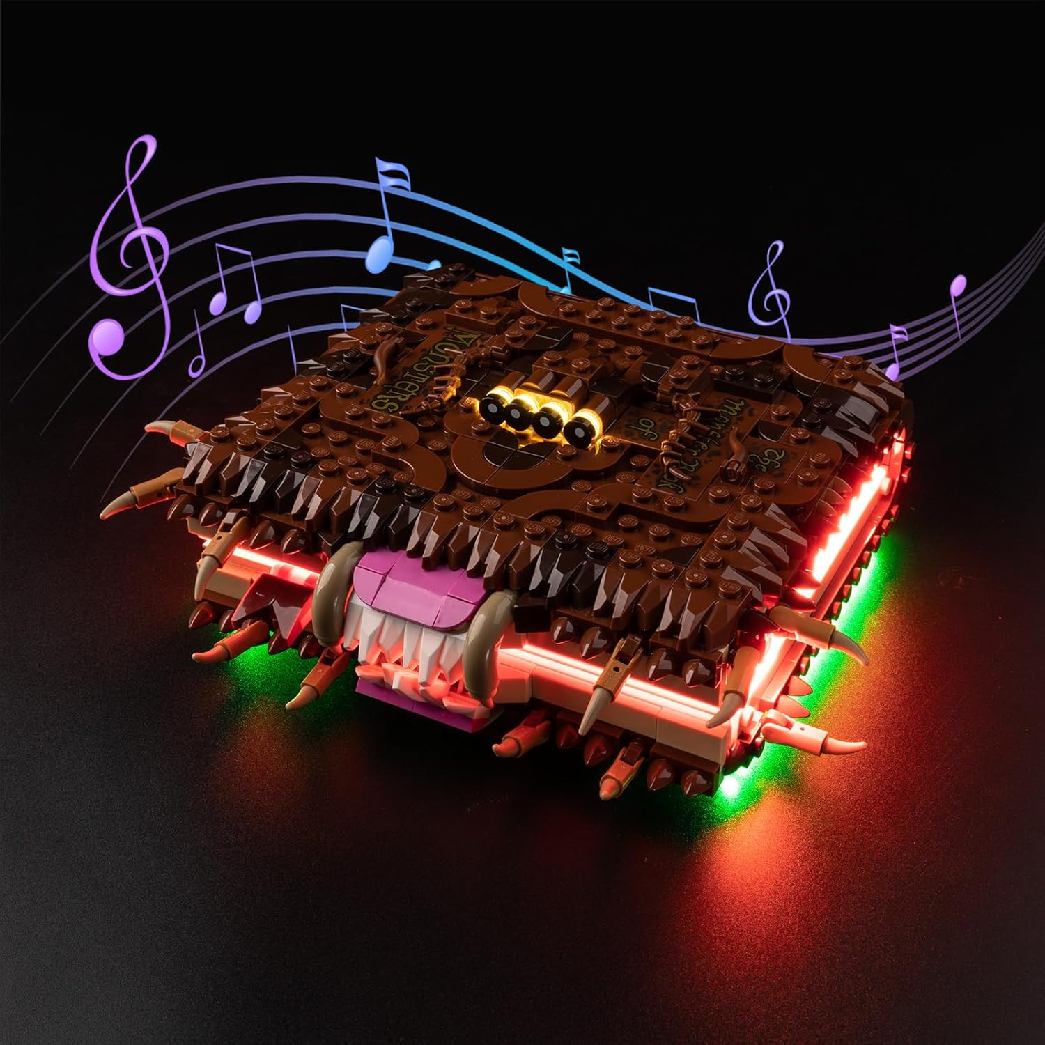 Nitemode Compatible with Lego Monster Book of Monsters 76449, Upgraded with Original Movie Soundtrack Lighting Accessories,No Model(Sound Version)