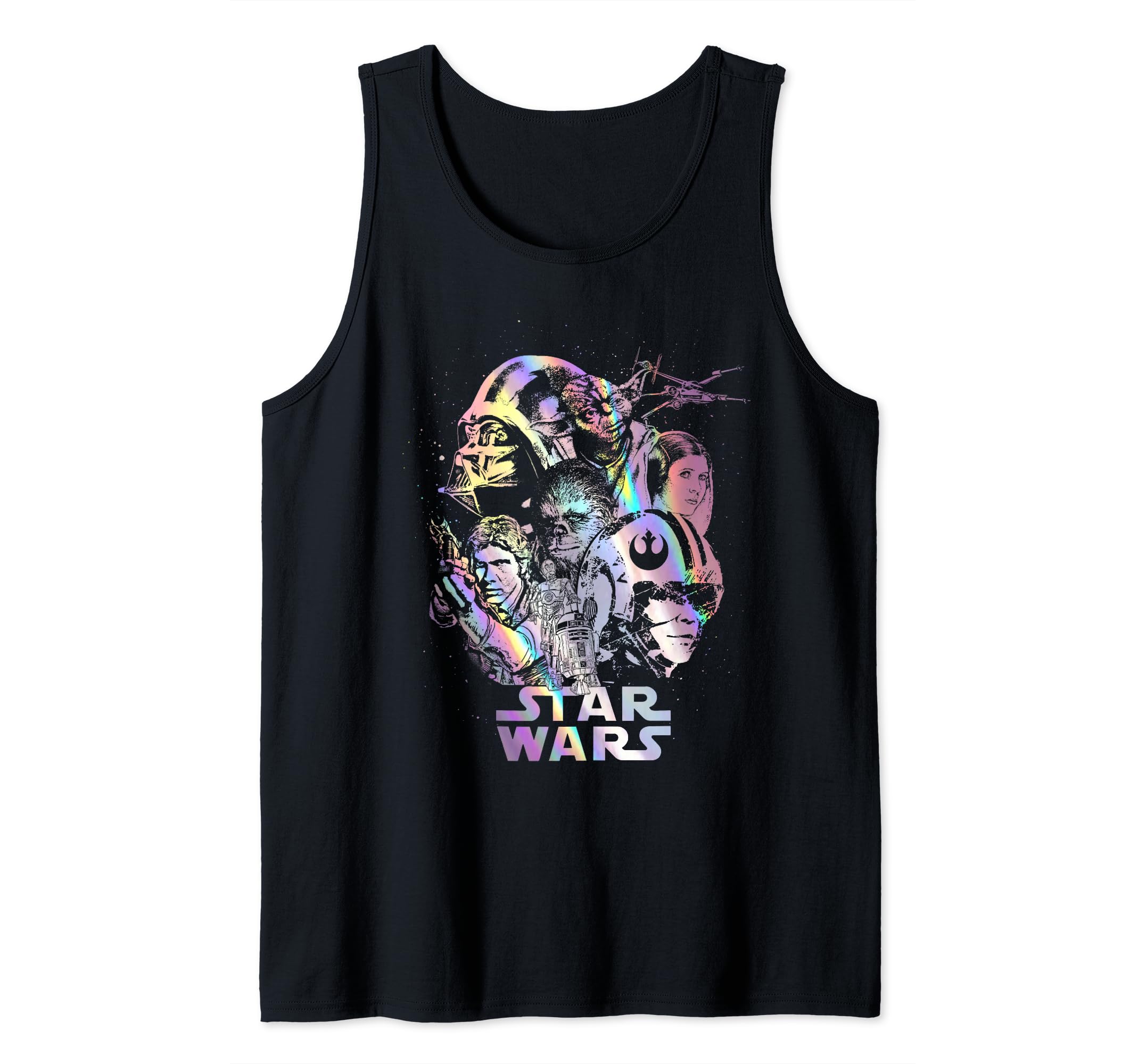 Star Wars Rebel Heroes Darth Vader Glimmer Tank Top, Black