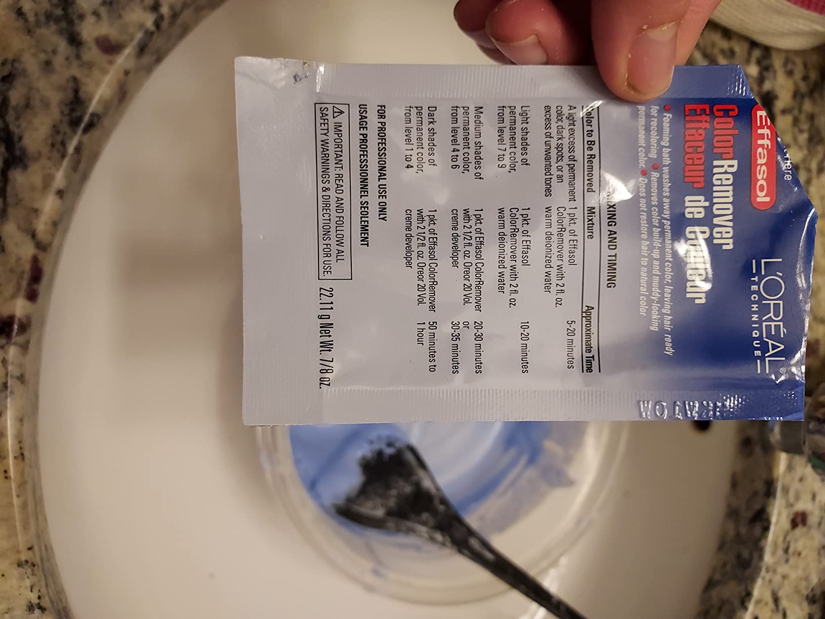 1/mo Finance L'Oreal Effasol Color Remover, Leaves Hair Ready for