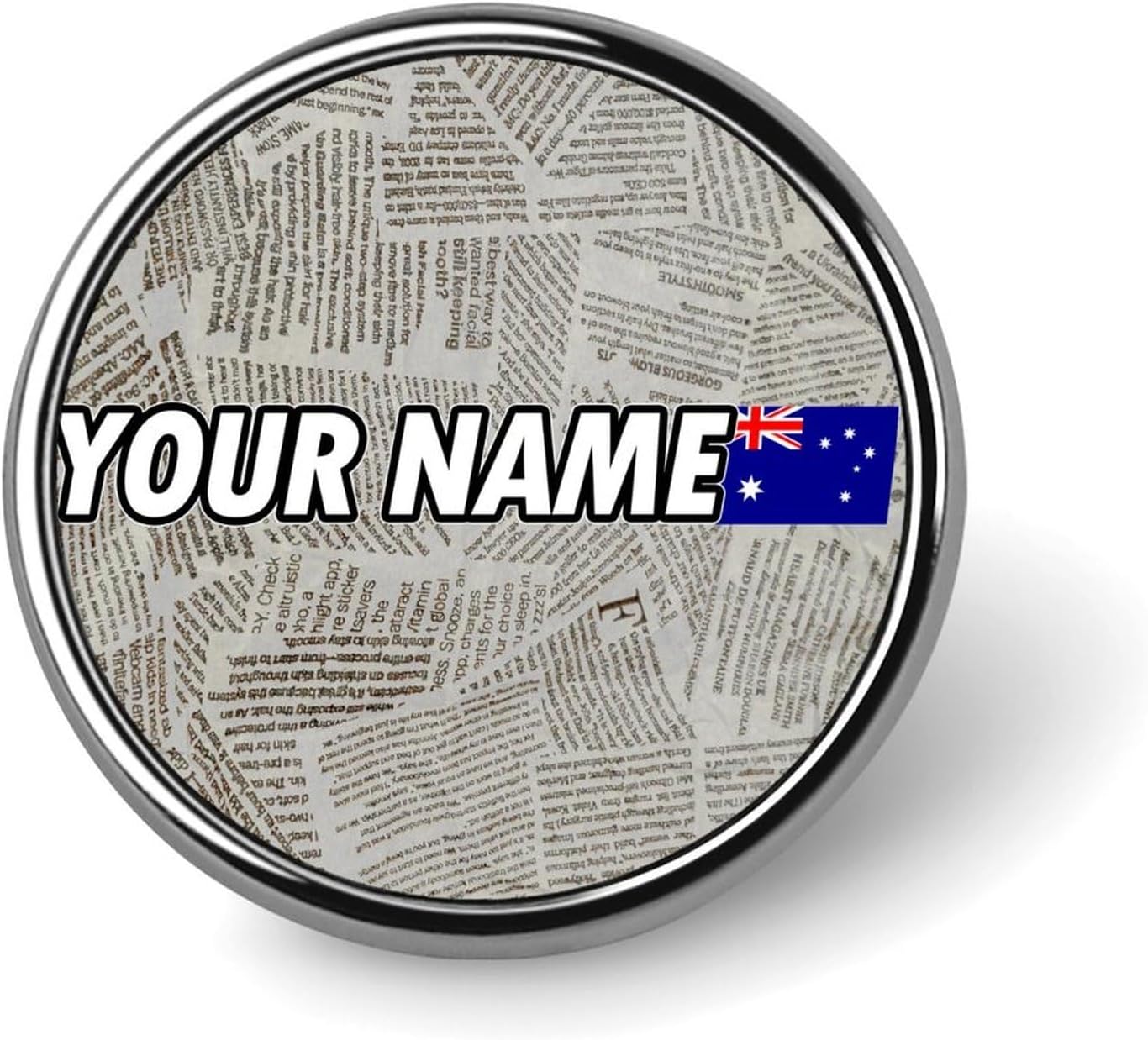 Personalized Name Australia Flag Enamel Pins Sets Patriotic Decorations Memorial National Day Buttons For Jeans Patriotic Gift Badge Pins Backpack Pins Unique Pin Set For Bookbags Pin