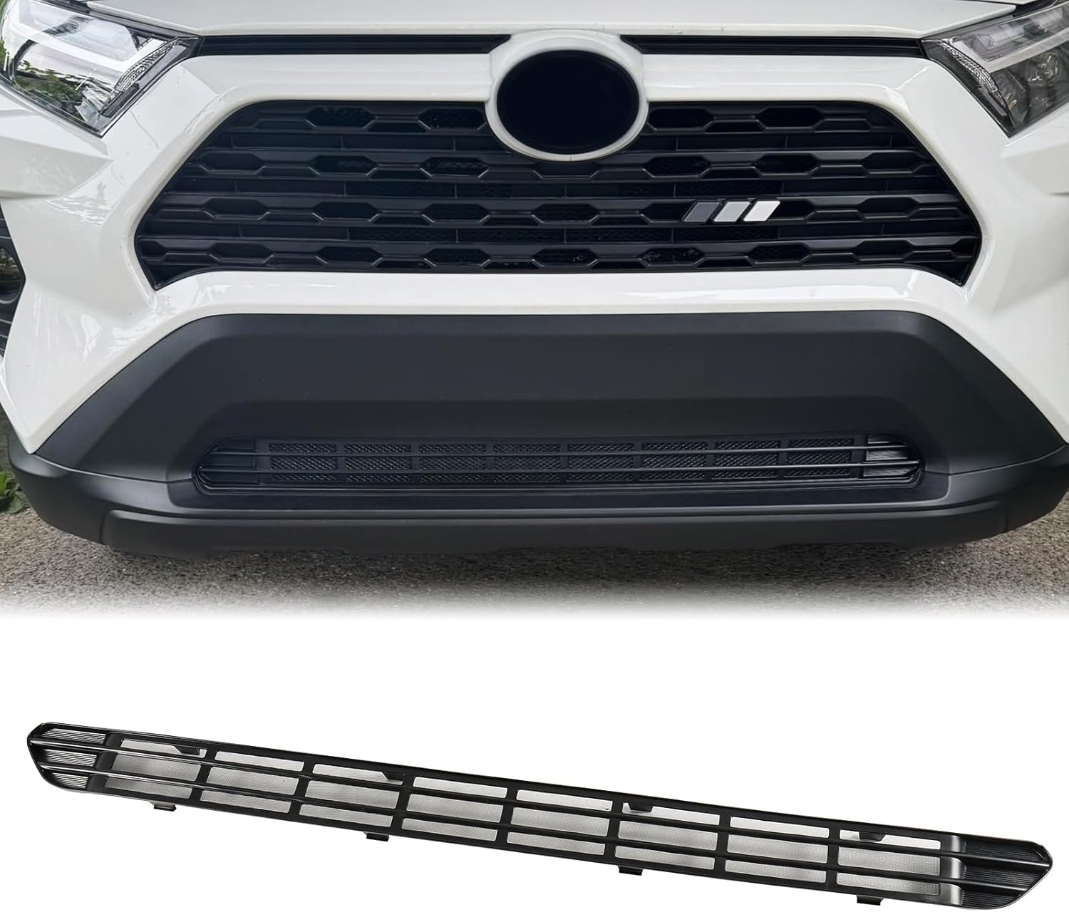 Front Grill Mesh Insert Compatible with Toyota RAV4 2019-2025 Accessories, Not Fit for Adventure and TRD Off-Road Models, Air Inlet Vent Grill Cover for Toyota RAV4 Accessories