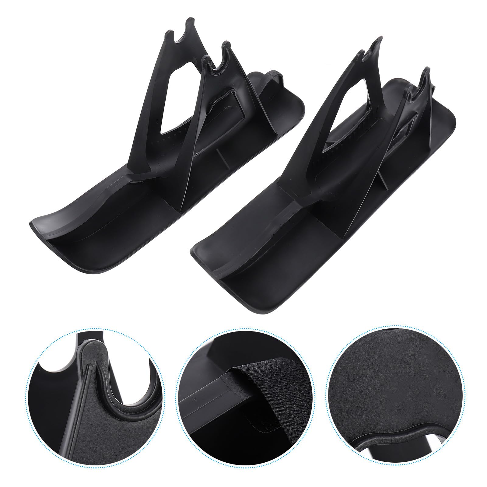 Alasum 2pezzi Sci per Bici Bilanciata Bambini 13-15 Pollici in Plastico con 4 Fascette Nero Accessorio per Protezione e Allenamento Invernale