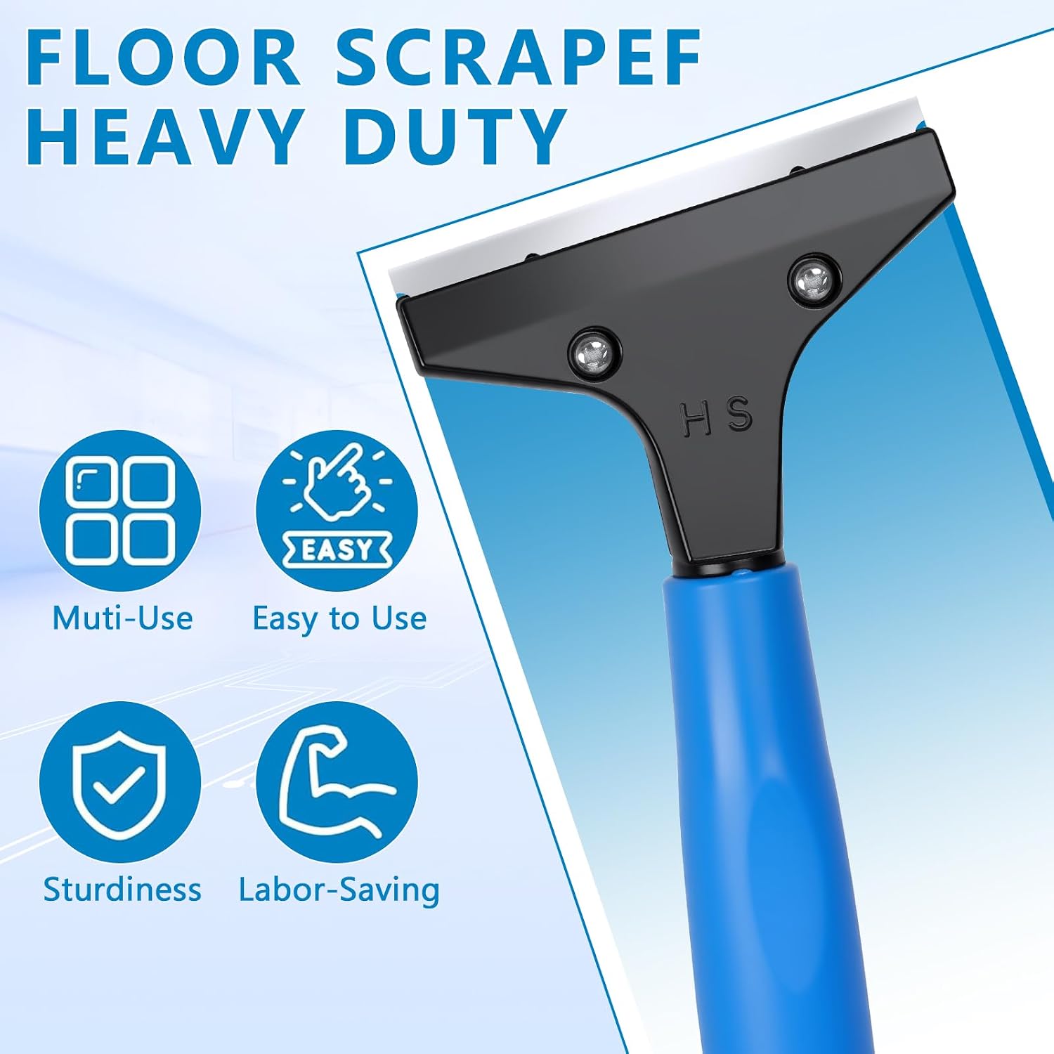 Floor Scraper Heavy Duty, 4" Wide Heavy Duty Scraper Tool, 8-66.5" Adjustable Razor Blade Scraper, 10PCS Extra Metal Blades, Scraper for Cleaning Wall Glass Floor Paint Gum Stains Stickers Linoleum