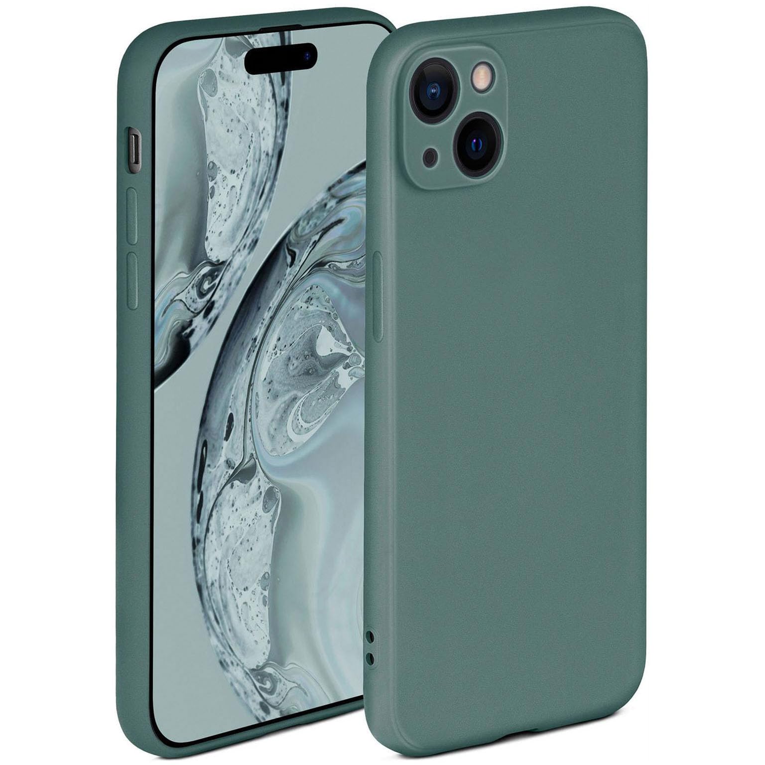 Coque silicone iPhone 15 Plus ONEFLOW avec protection caméra bleu pétrole - 8