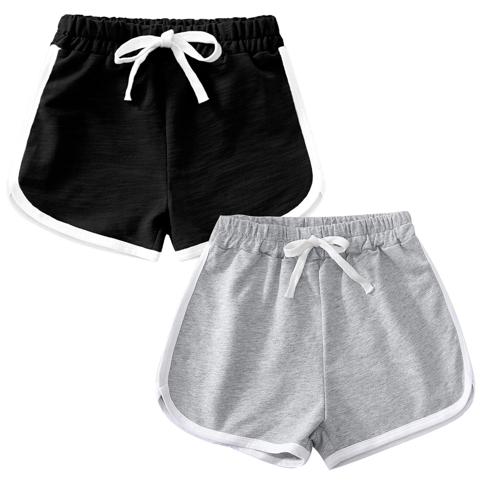 Shorts Infantil Algodão - Pacote 3 Cores - Cintura Elástica - Verão E Esporte