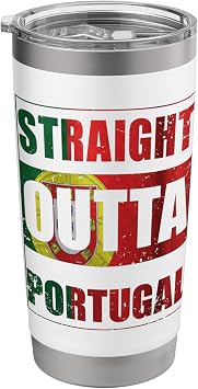 Straight Outta Portugal Proud Portuguese Design Stainless Steel Insulated Tumbler