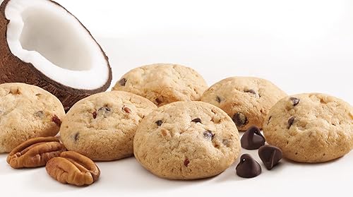 Miniatura 6 de Dockside Market Galletas crujientes de coco, totalmente naturales, salpicadas de nueces pecanas y ricas chispas de chocolate, galletas gourmet