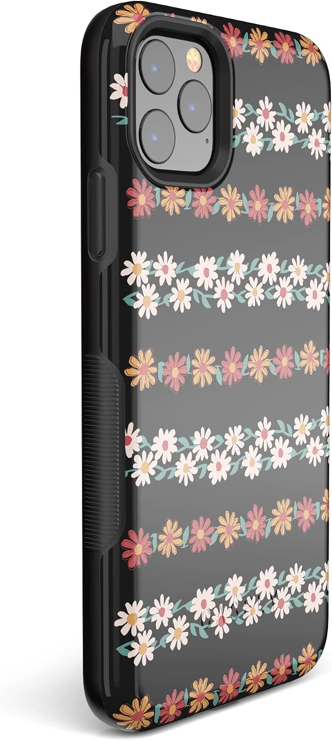 Casely iPhone 11 Pro Max Case | Totally Rad | Daisy Print Floral | Bold Protective Design
