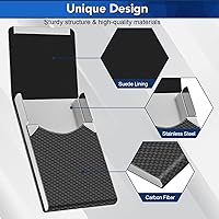 Vista 3 de Tarjetero para Tarjetas de Presentación de Lujo de Cuero PU y Estuche para Múltiples Tarjetas, Tarjetero para Tarjetas de Presentación de Negocios