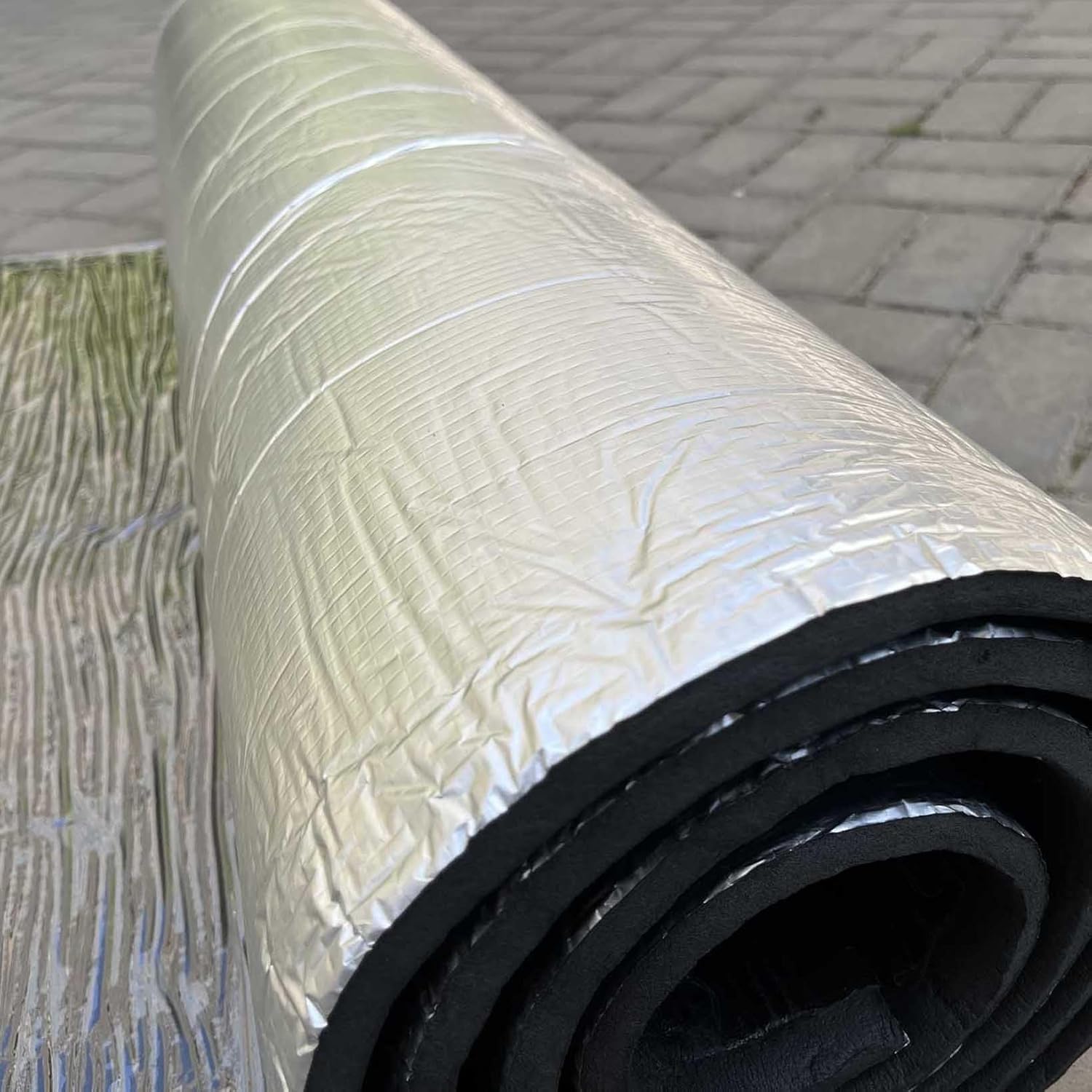 Insulation Thermal Foam, Adhesive Insulation Sheets, Pipe Insulation Foam Tube, Heat Insulation, Wall Insulation Material, For Roof Garage Door 5Mm 10Mm Thick (Color : 5mm(0.2in), Size : 1mx7m(3.3ft