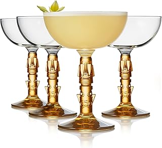 Libbey Tiki Coupe Cocktail Glasses, 8.5-ounce, Set of 4