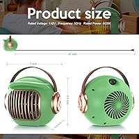 Vista 2 de Space heaters for indoor use, mini portable heater desk heater for office,2S Efficient Heating, Tip-Over & Overheat Protection, Quiet Small Desk