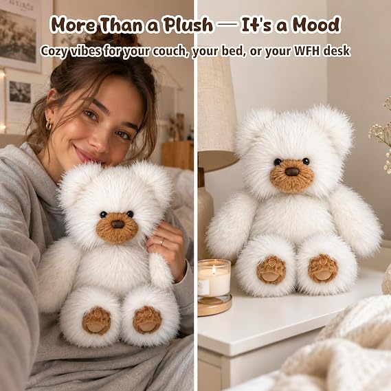 15.7 Soft Bear Stuffed Animal Interactive Plush Toy for Ages 0+