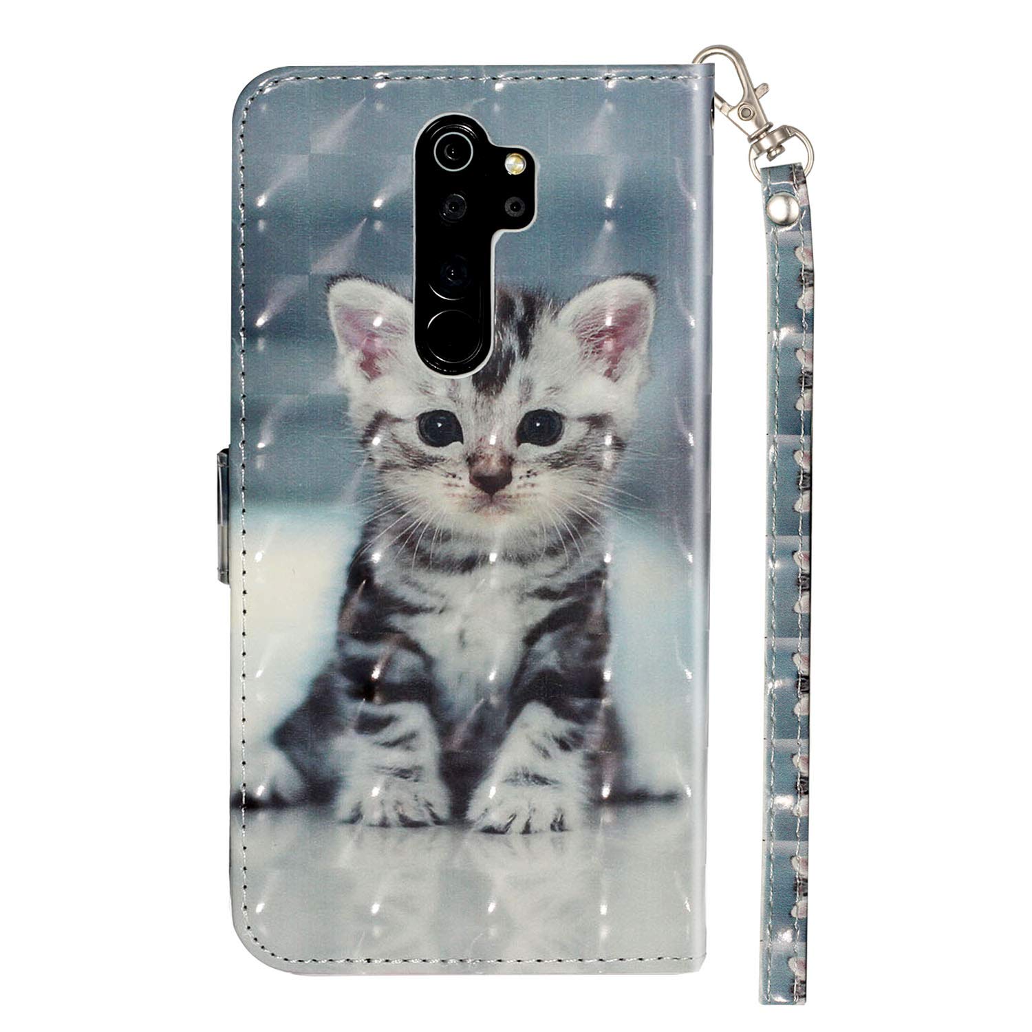 VLQI Cover Libro per Xiaomi Redmi Note 8 2021 & 2019 Portafoglio Folio con Disegni Mangas Custodia Protettiva Antiurto Caso Magnetica e Porta Carte