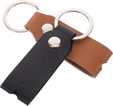 Drum Tuning Key Wrench Covers with Snug Fit 2pcs with Key Chain in Brown and Black Pu Preventing Slippage Accessories