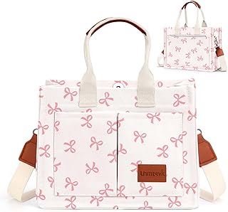 LHMTQVK Canvas Tote Bag for Women, Work & Bible Study Handbag | Women's Bags Canvas Work Bag, Adjustable Crossbody Handbag for Nurses, Teachers & Office Daily use,Holiday Gift