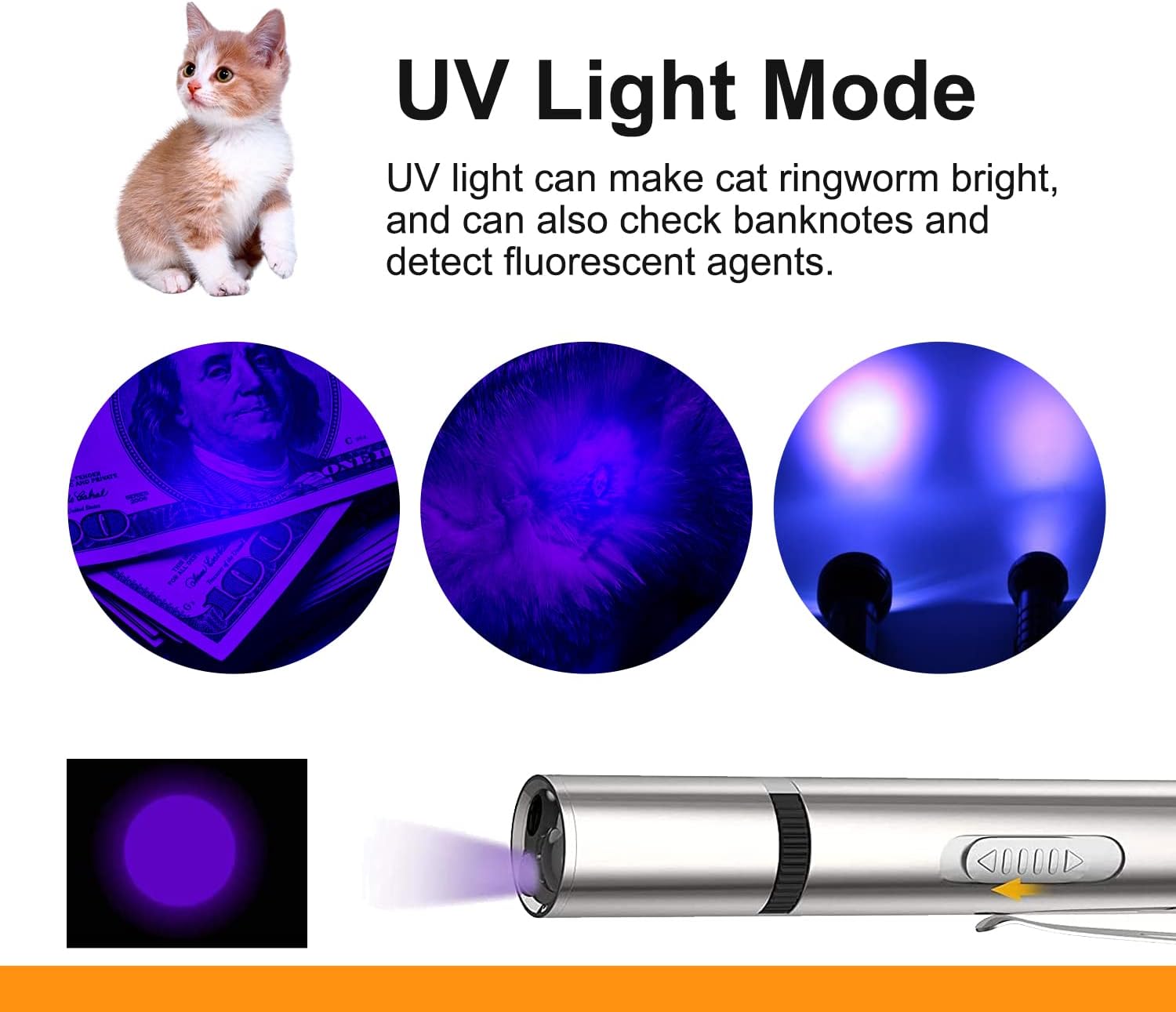 Cat Toy Pointer for Indoor, Cat Mouse Toys Wand Light Pet Interactive Toys to Keep Cat Busy, for Kitten Cat Dog Chase Play : Pet Supplies