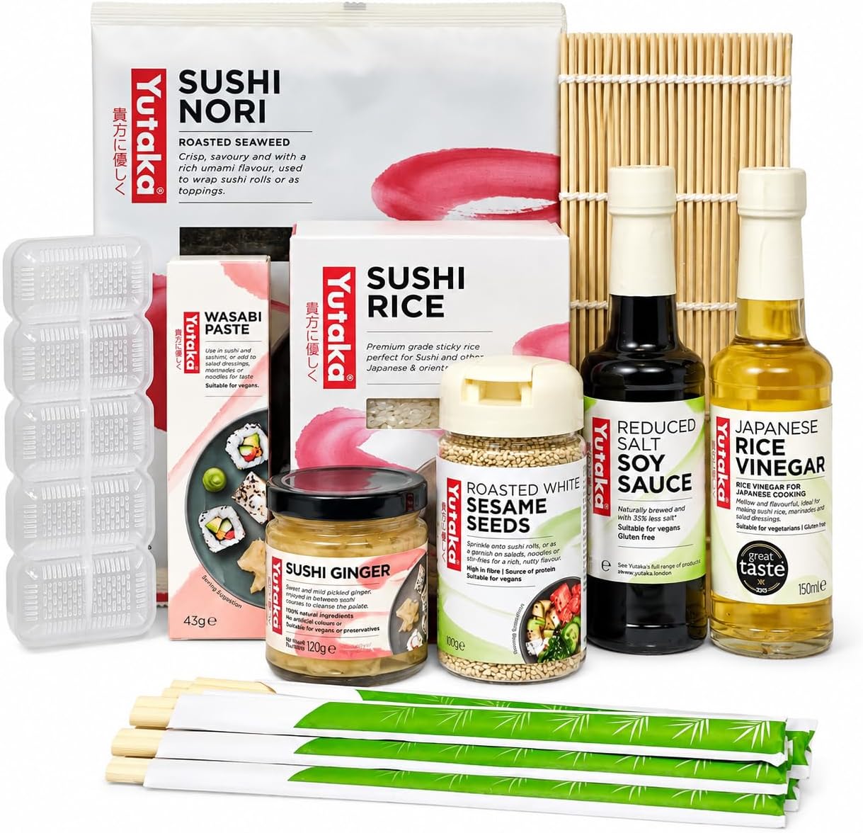 Premium Sushi Making Kit Set – DIY Complete Sushi Ingredients Set, 10 Pieces