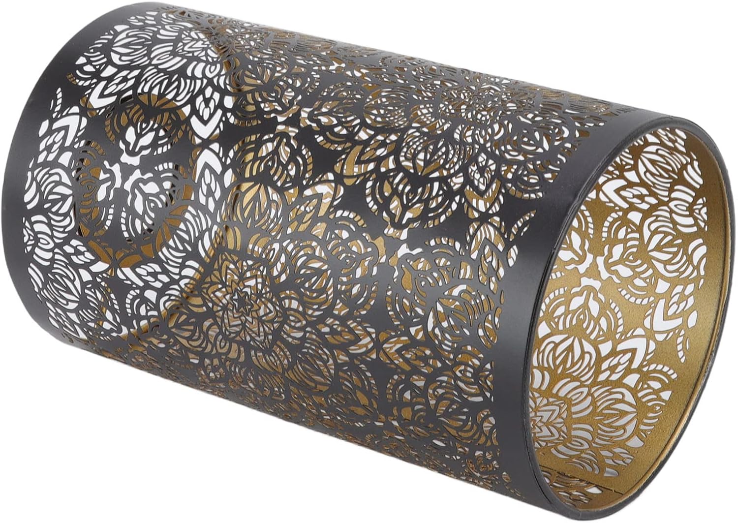 Lamp Shade Hollow Carving Metal Cylindrical Circular Pattern E27 E26