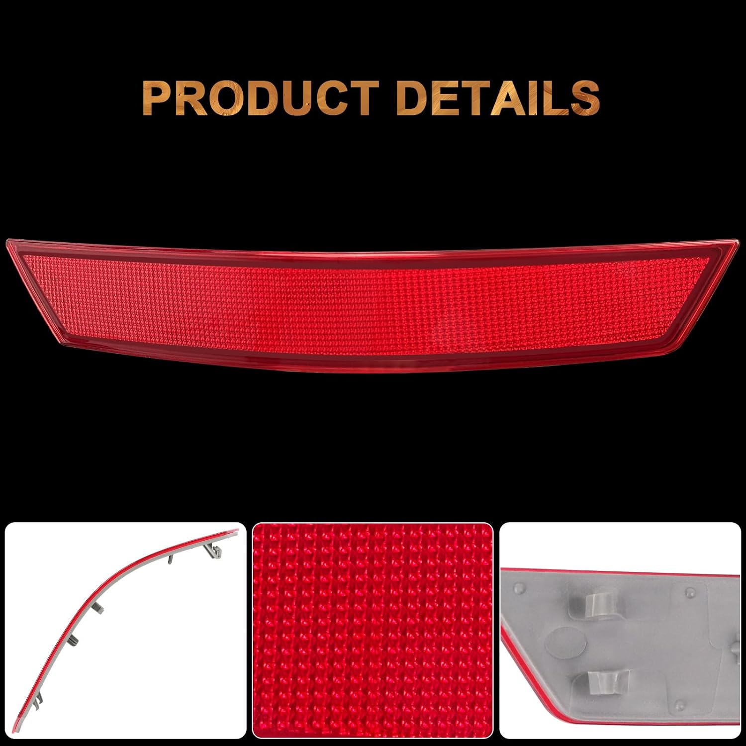 Rear Bumper Reflector Driver Side Red Reflector Compatible with Mercedes Benz ML350 ML550 ML320 ML450 ML63 AMG 2008 2009 2010 2011 1648200374 Left