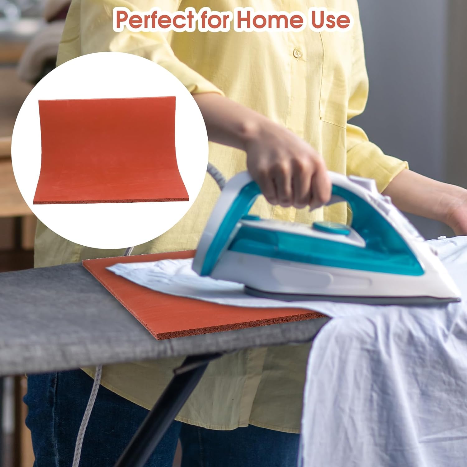 15 x 15 Inch Silicone Heat Press Mat Pad, 0.3” Thickest Silicone Pad for Heat Press Machine, Flat Heat Transfer Press Replacement Pad