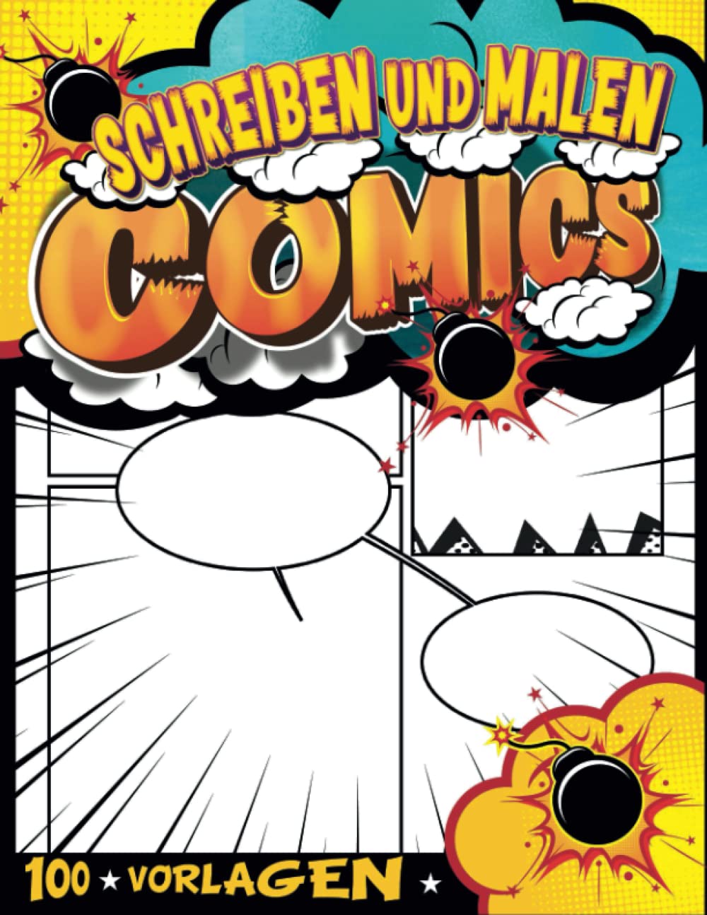 Independently published Comic Skizzenbuch A4 Gebunden: Comic-Layouts Für Kinder Zeichnen | Comic-Story-Bücher Ausfüllen | Junge 4 Jahre Geschenkideen (German Edition)