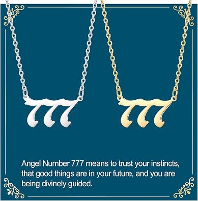 LAOYOU 2pcs Pack Angel Number Necklace For Women, Gold Silver 000 111 1111 222 333 444 555 666 777 888 999 Angel Numbers Necklace For Girls Numerology Jewelry Hypoallergenic Non Tarnish