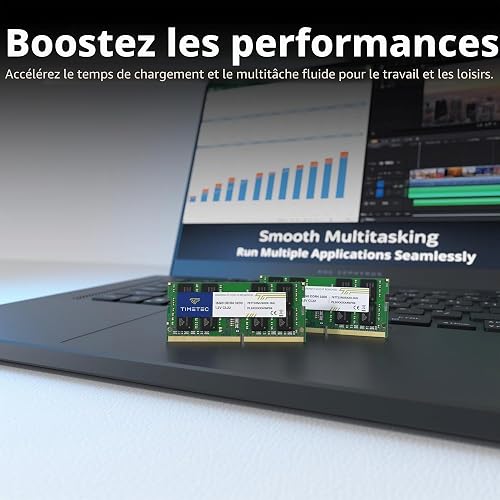 Timetec 32GB KIT(2x16GB) DDR4 3200MHz (PC4-3200AA) PC4-25600 SODIMM RAM per laptop, mini PC e computer All-in-One – Non-ECC Unbuffered, 260 pin, 1,2V CL22 modulo di memoria - 5