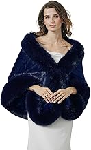 BEAUTELICATE Women's Winter Shawl Stole Boleros for Bridal Party Weddings Halloween Christmas