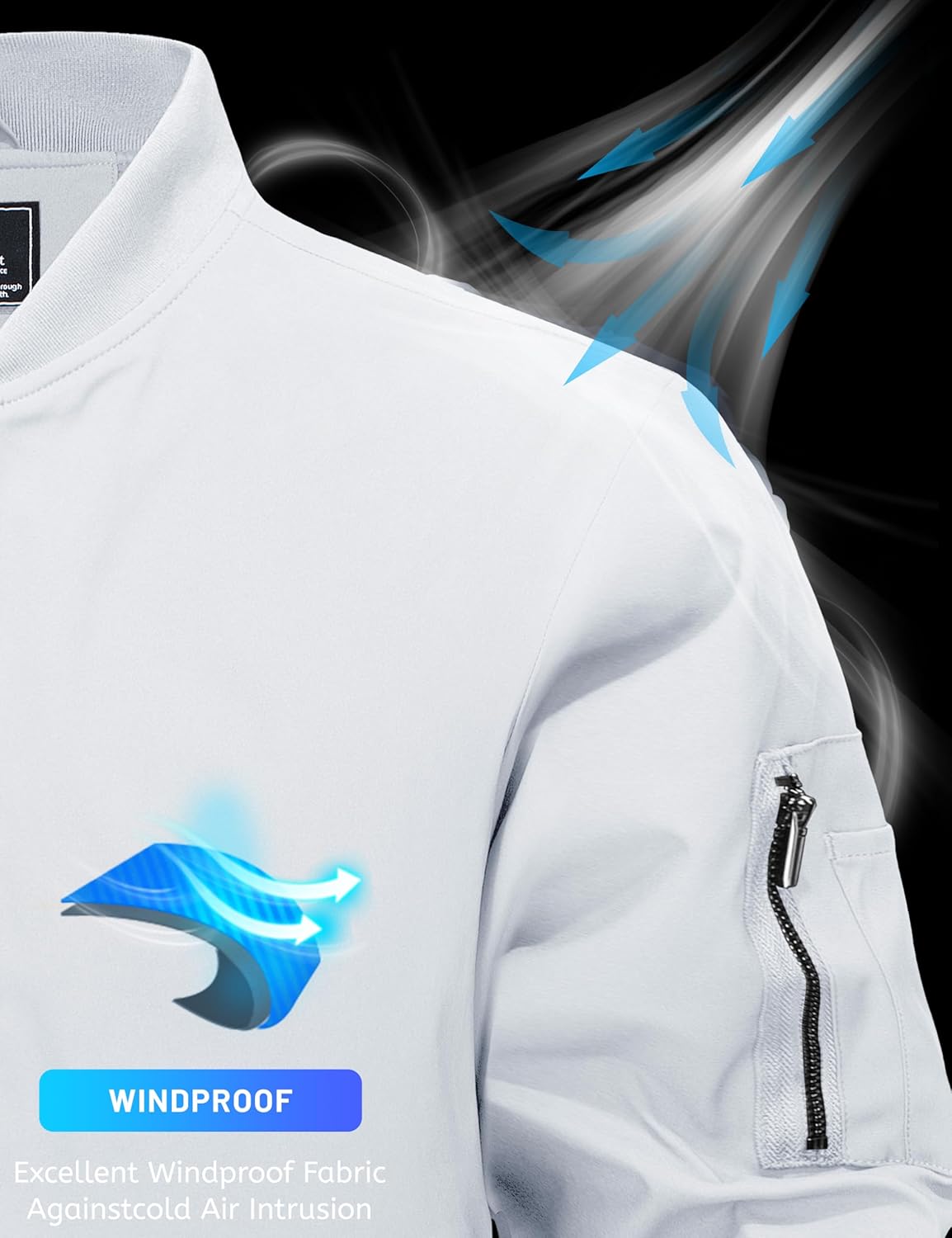 TACVASEN Men's Bomber Jackets Thermal Quilted Jacket Water Resistant Warm Winter Coats - Image 3