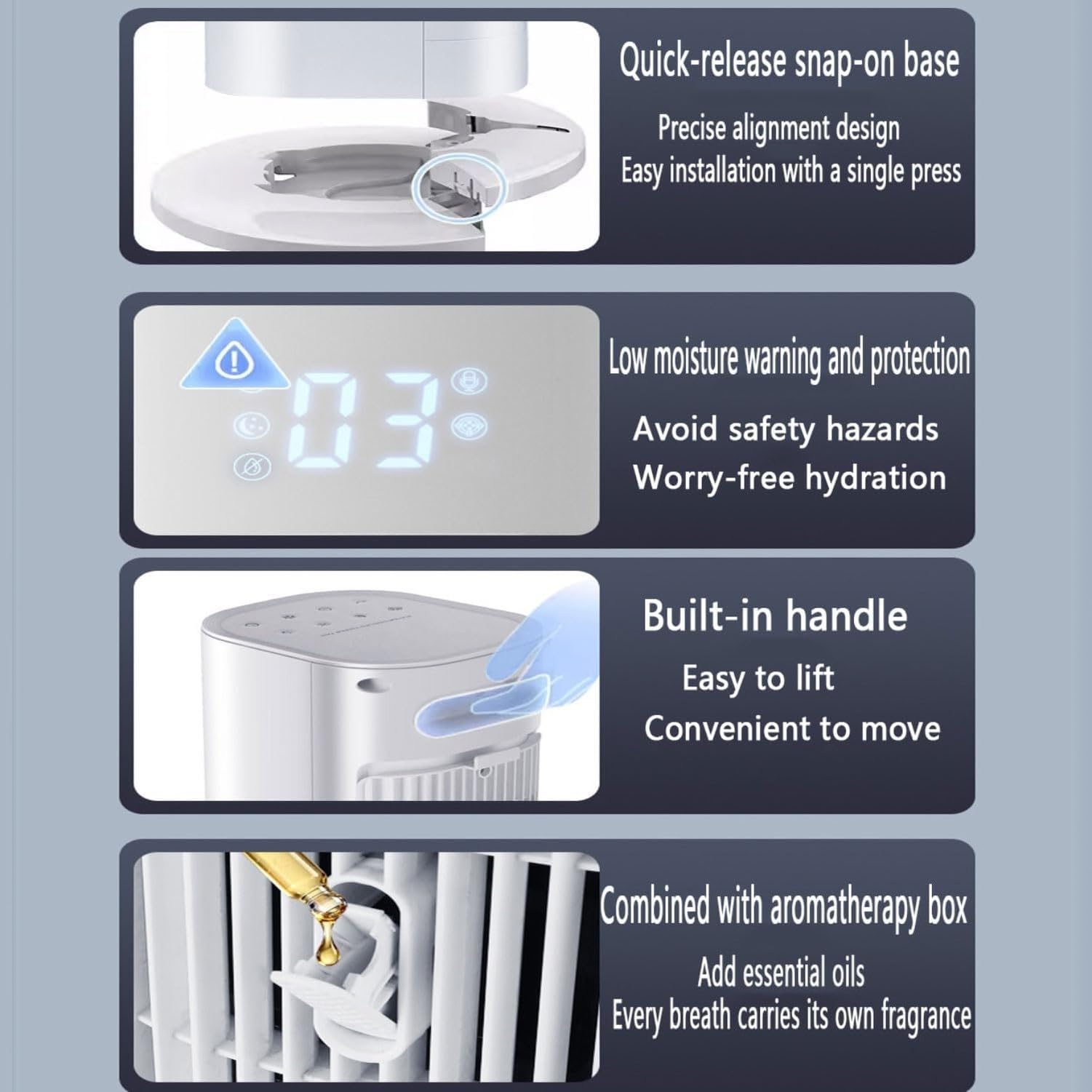 Torre de Aire Acondicionado Portátil Sin Ventana, Ventilador que Expulsa Aire Frío con 3 Velocidades, Eficiencia Energética, Oscilación de 80°, Enfriador Evapor, Remote Control Model, 29*20*102CM
