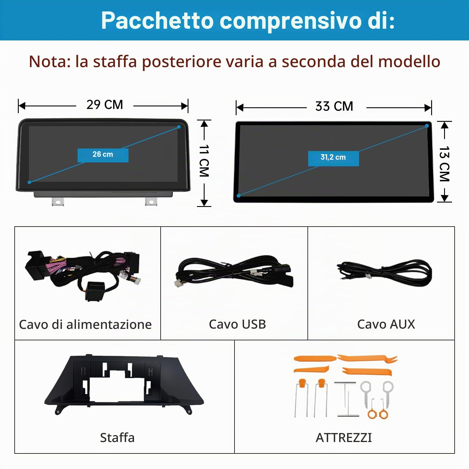 Autoradio touchscreen da 12,3 pollici per BMW X5/X6 E70 E71 2007-2010 con sistema CCC, supporta Apple Carplay/Android Auto/Mirrorlink/navigazione GPS, aggiornamento del display dell'autoradio