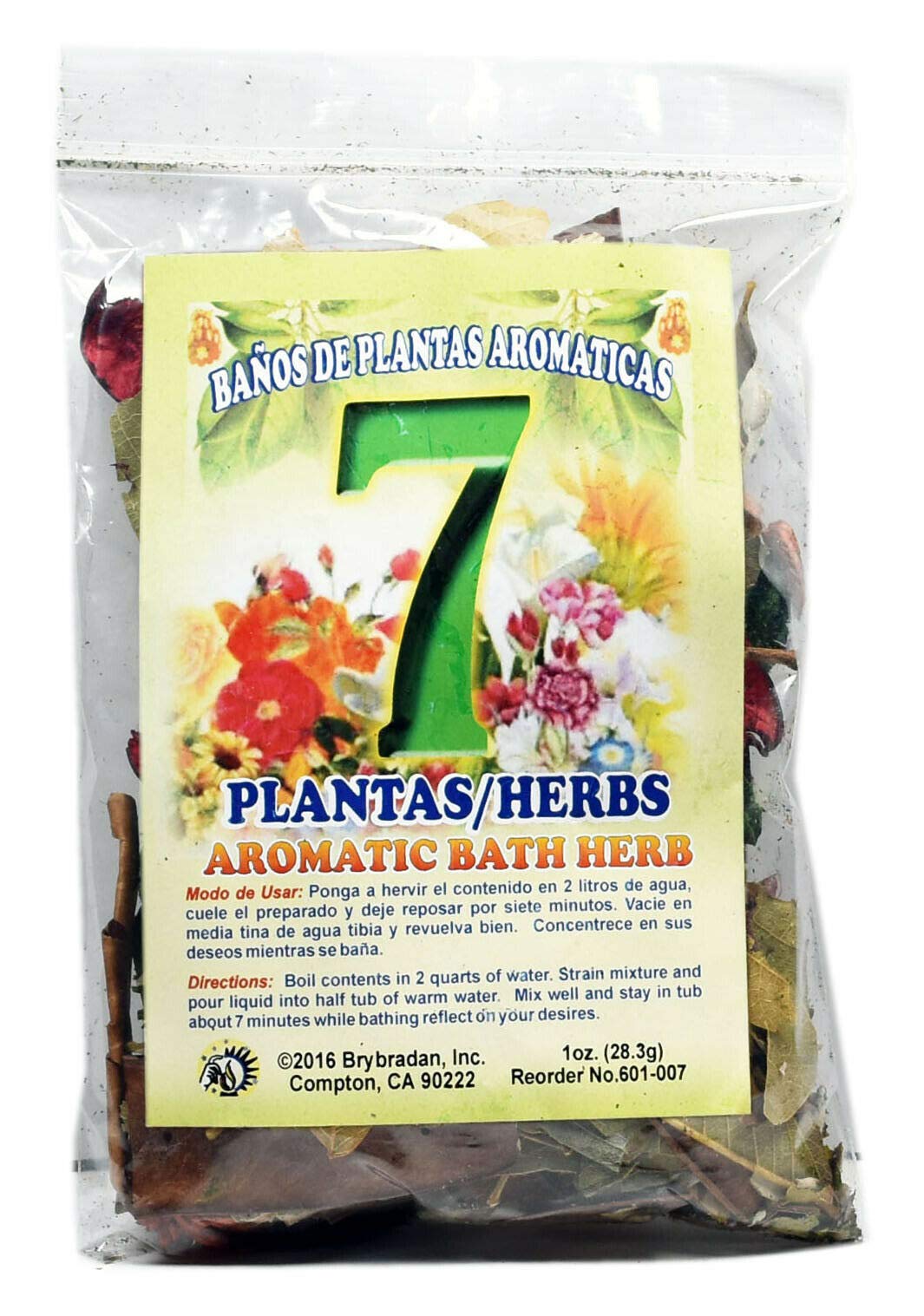 6 PCS Aromatic Soothing Herbal Bath 7 Herbs 7 PLANTAS BANO DE PLANTAS AROMATICAS - Made in USA - 1 OZ