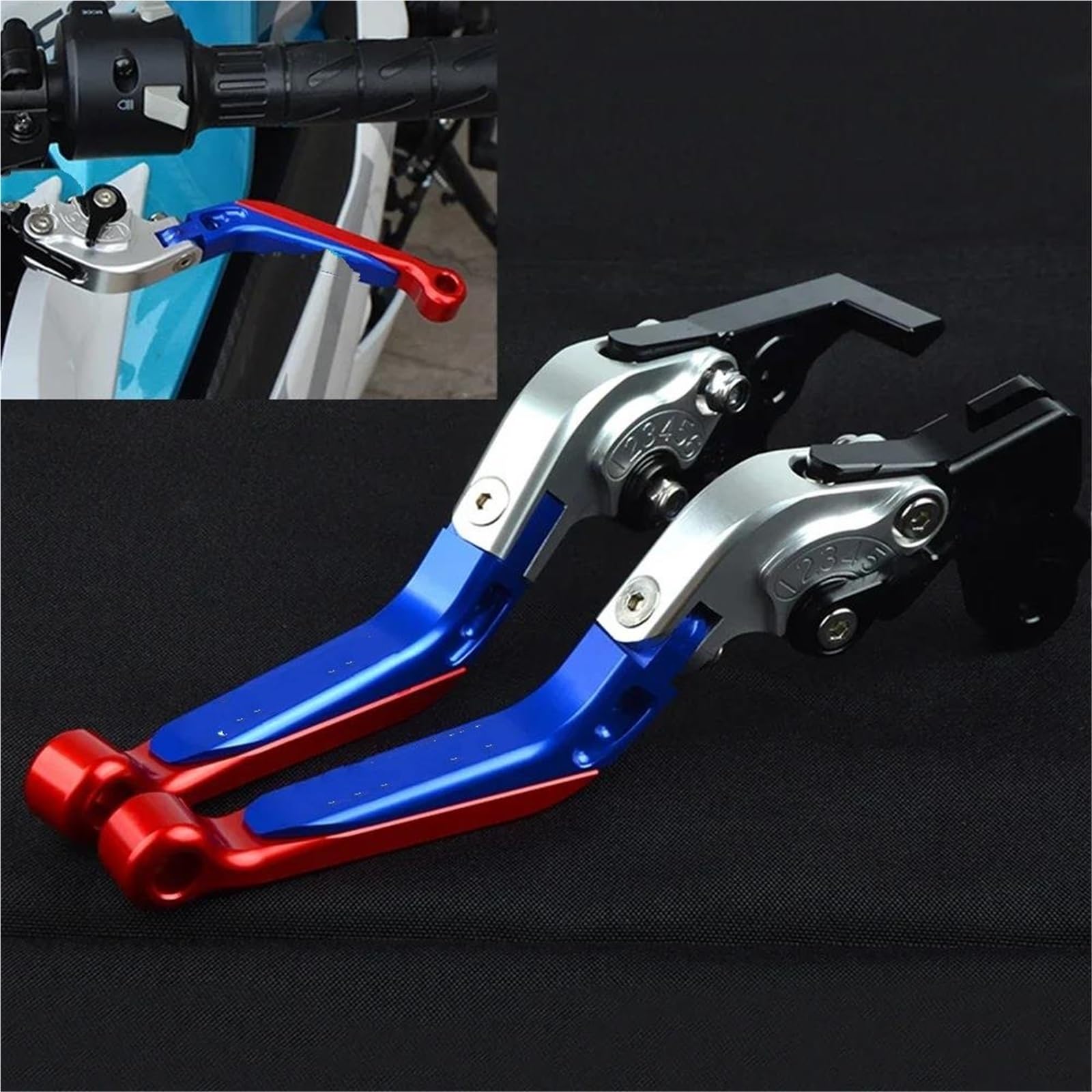 Leviers D'embrayage Et De Frein Pour Moto Pour BMW C650 SPORT C650SPORT 2015 2016 2017 - Guidon CNC (gauche Droite) Moto Levier De Frein D'embrayage(Couleur 6)