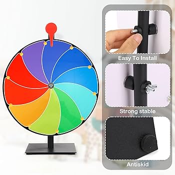 Ruota Dei Premi Girevole 40cm - Gioco Per Feste Con Pennarelli E Supporto - Foto 5
