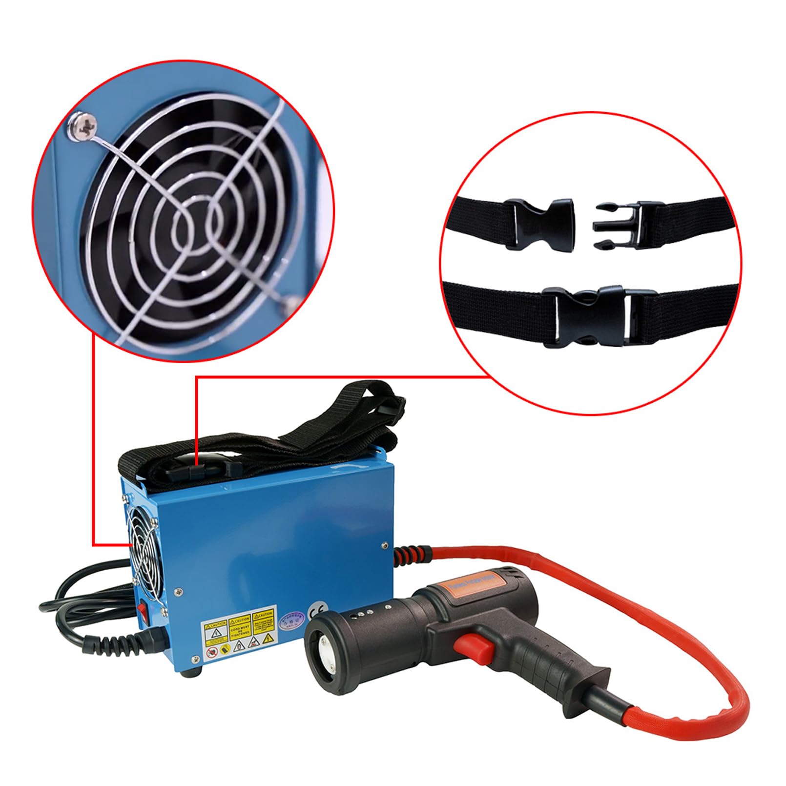 Elektryczny magnetyczny nagrzewnica indukcyjna 1500 W, zestaw narzędzi z 4 cewkami, przenośna ręczna śruba do usuwania zardzewiałych śrub, napinacz nakrętek