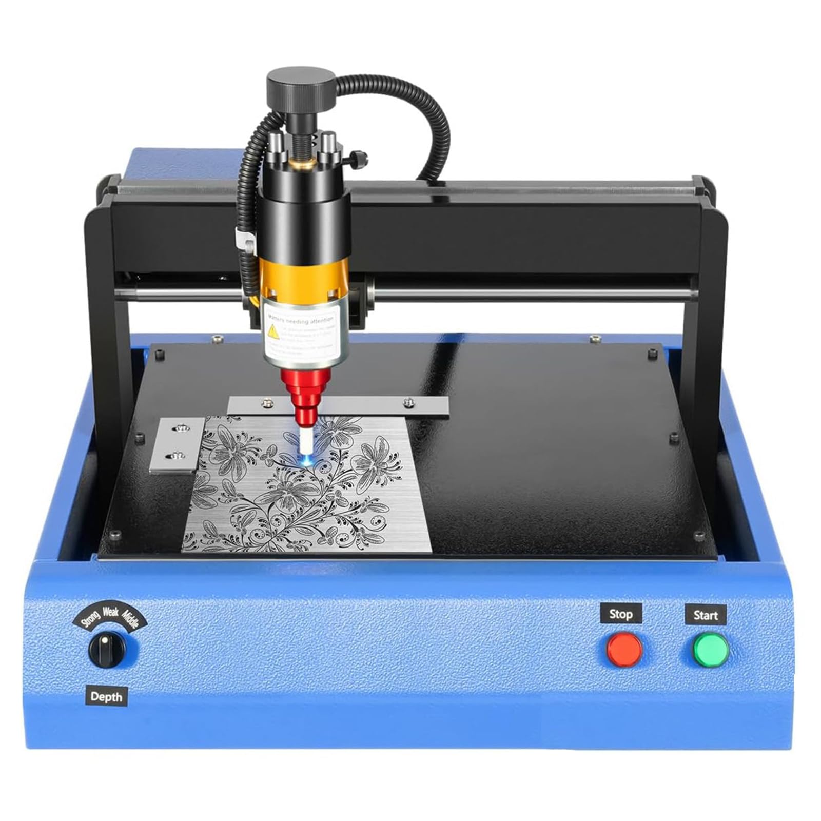 Steel Plate Engraving Machine,400W Electric Metal Marking Machine,Applicable to All Metal or Hard Plastic Signs,Hard Plastic nameplates 200x150MM