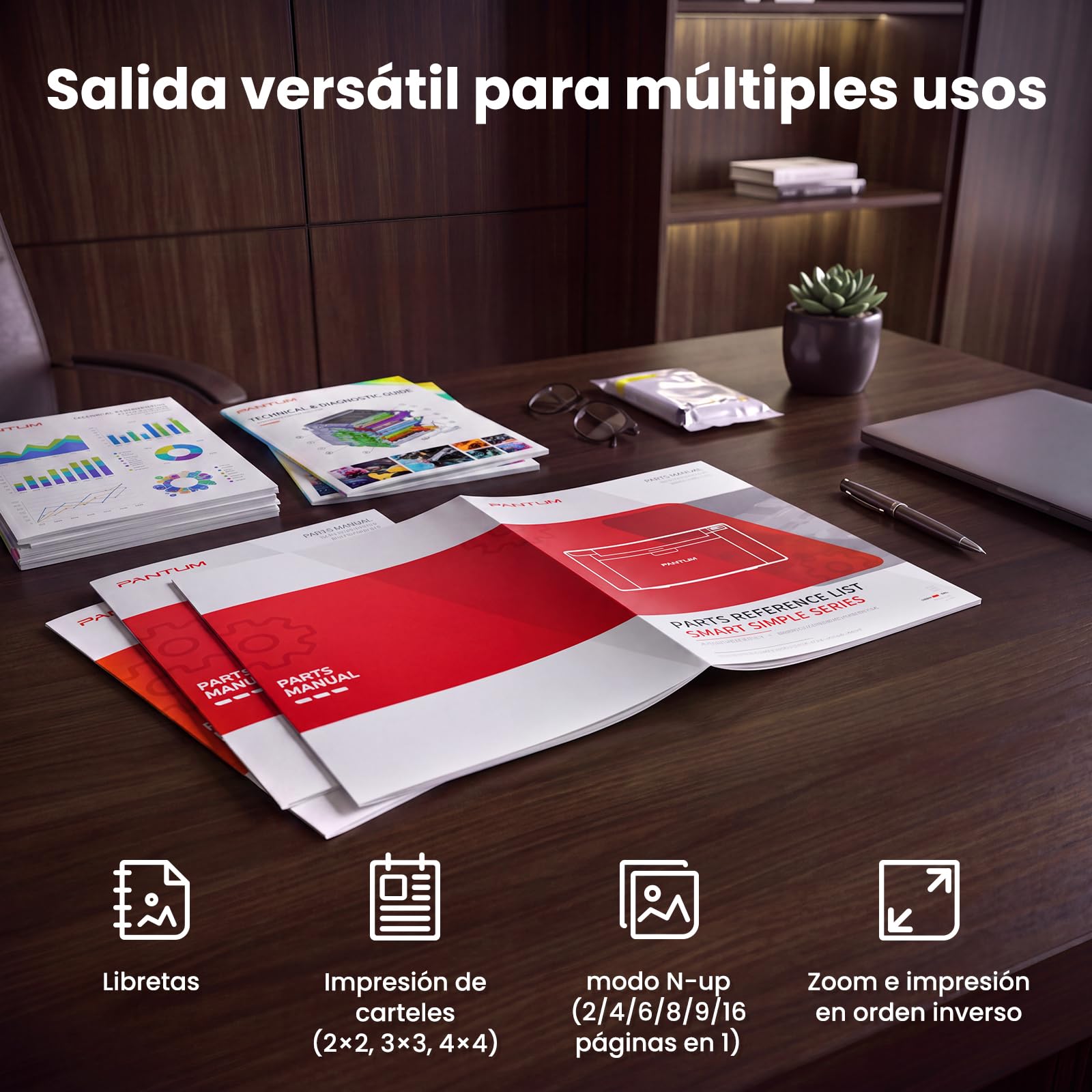 PANTUM CP2800DW Impresora Láser Color WiFi Dúplex Automático, 25 ppm, Ethernet, USB, Ideal para Oficina en Casa y Soho