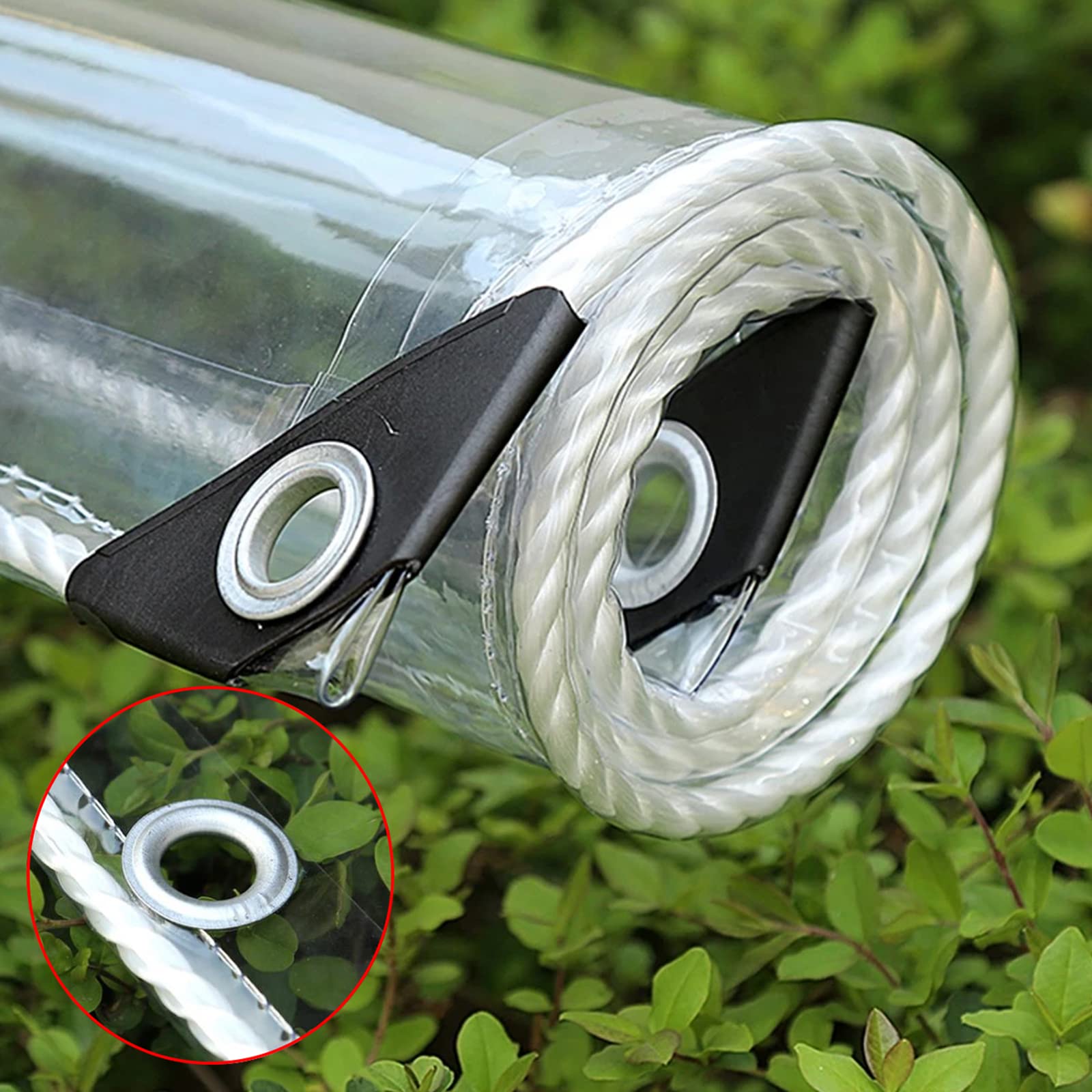 Cobertizo para muebles lona transparente impermeable PVC 0.35mm para jardín