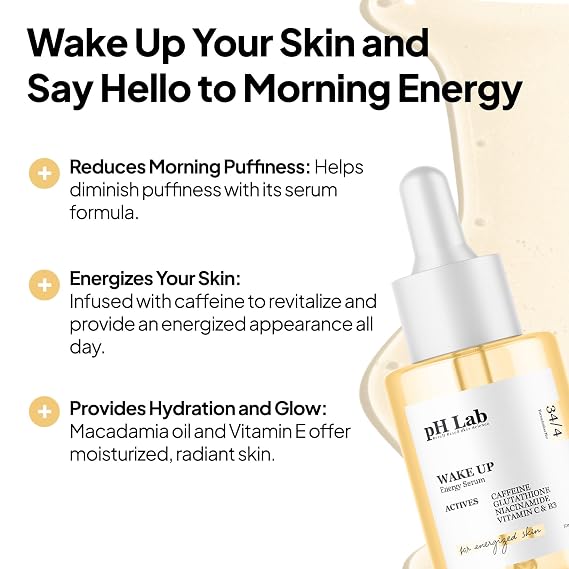 pH Lab Glow & Even Skin Tone Routine Set, Wake Up Energy Serum, Retinage Daily Quick Mask, Light Up Anti-Spot Toner Pad, Light Up Cleansing Bar