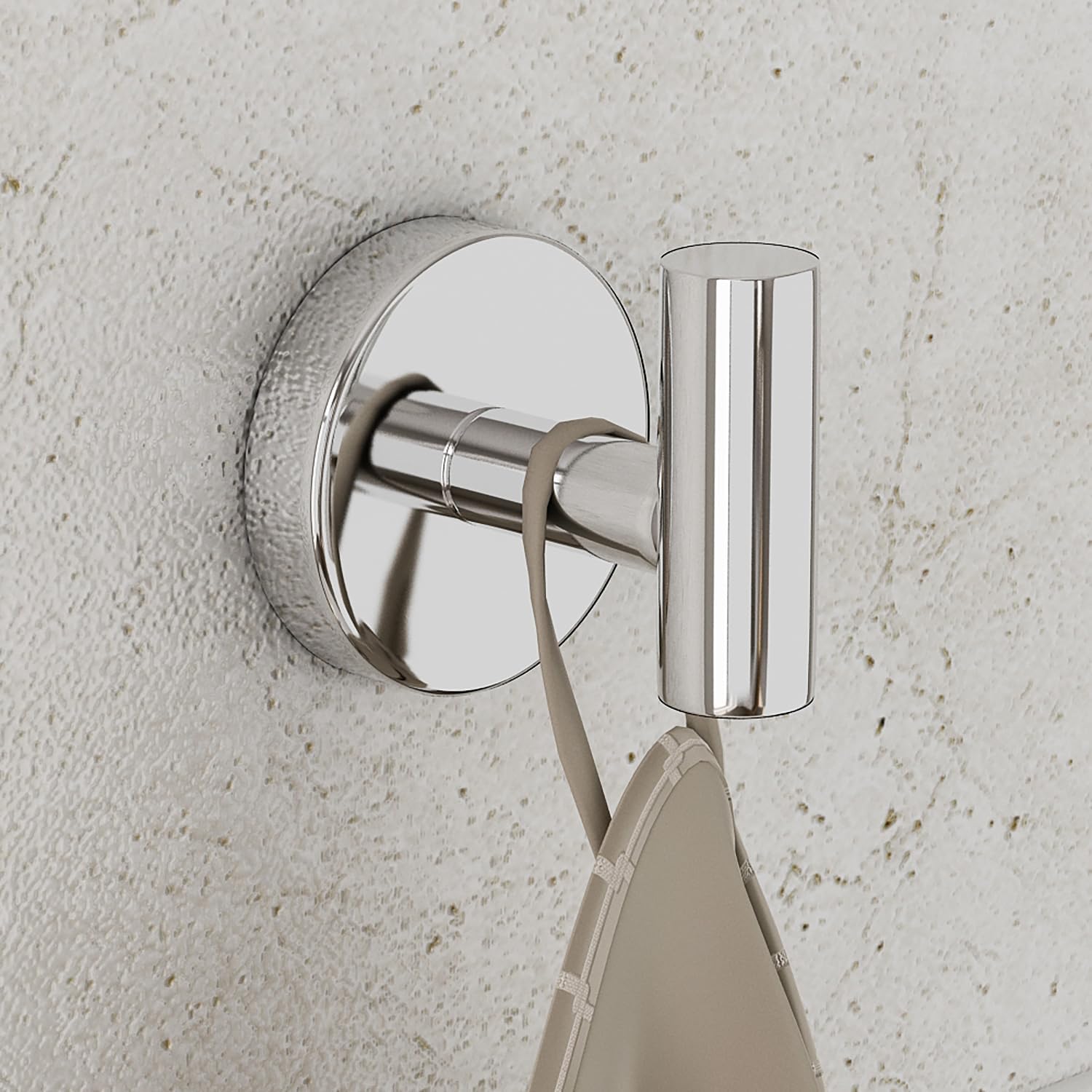 8 Pack Bath Towel Hooks, Wall Mount Towel Holder Chrome Finish Towel Rack, Heavy Duty Robe Coat Loofah Hooks for Shower, Kitchen,Hotel, Pool Tile, Brick Modern Style Decor Wall Hooks image 2