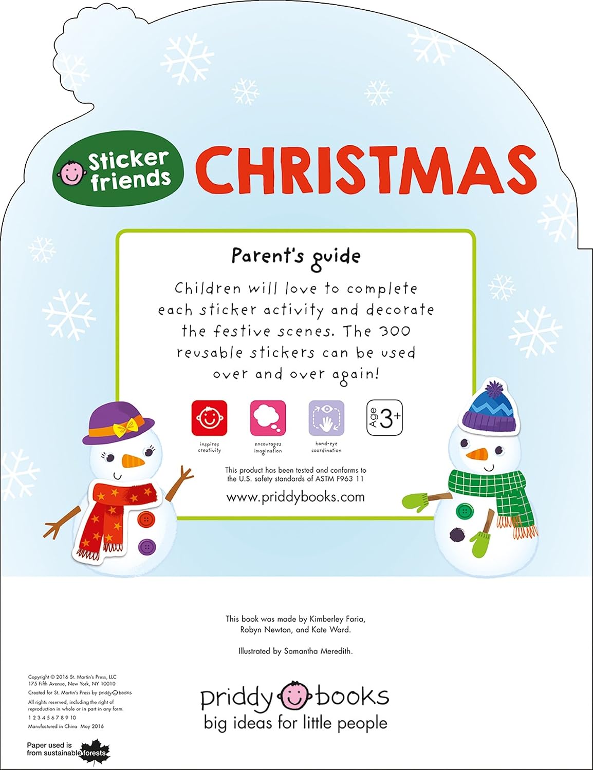 Sticker Friends: Christmas: Over 300 Reusable Stickers image 2