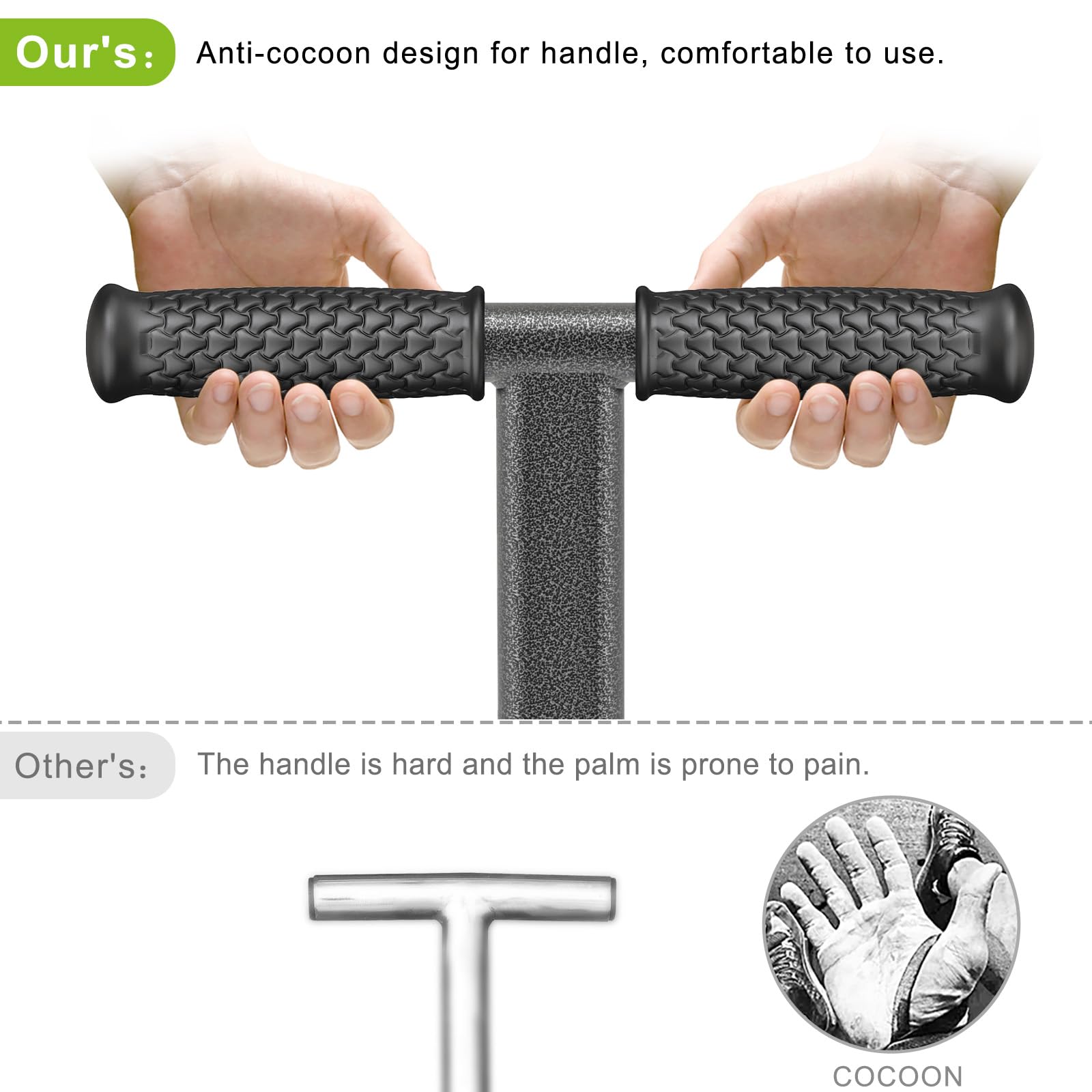 Dolibest Herramienta para sembrar bulbos con Agarre de Goma Suave, Herramienta de Relleno de césped con Sierras afiladas de Acero Inoxidable, Enchufe de césped premontado con diseño de Descarga